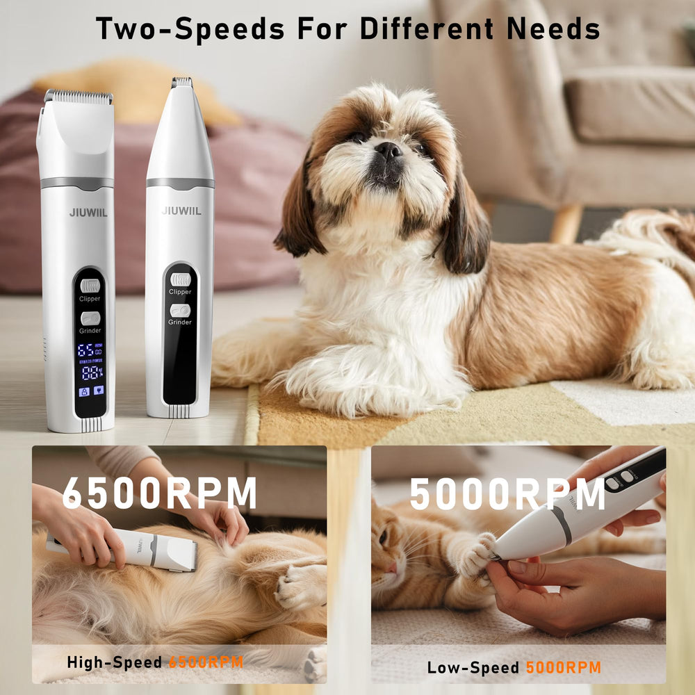 JIUWIIL dog clippers low-noise design for gentle grooming.