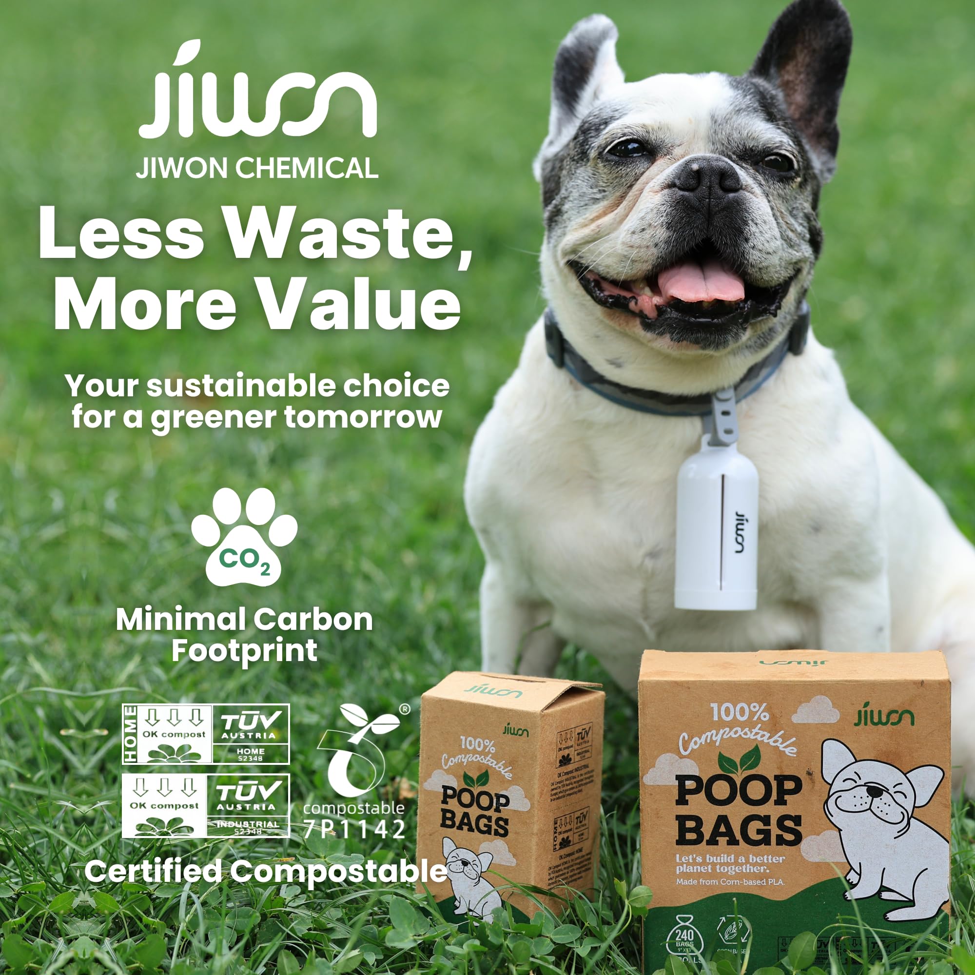 JIWON unscented waste bags maintain discretion and odor control