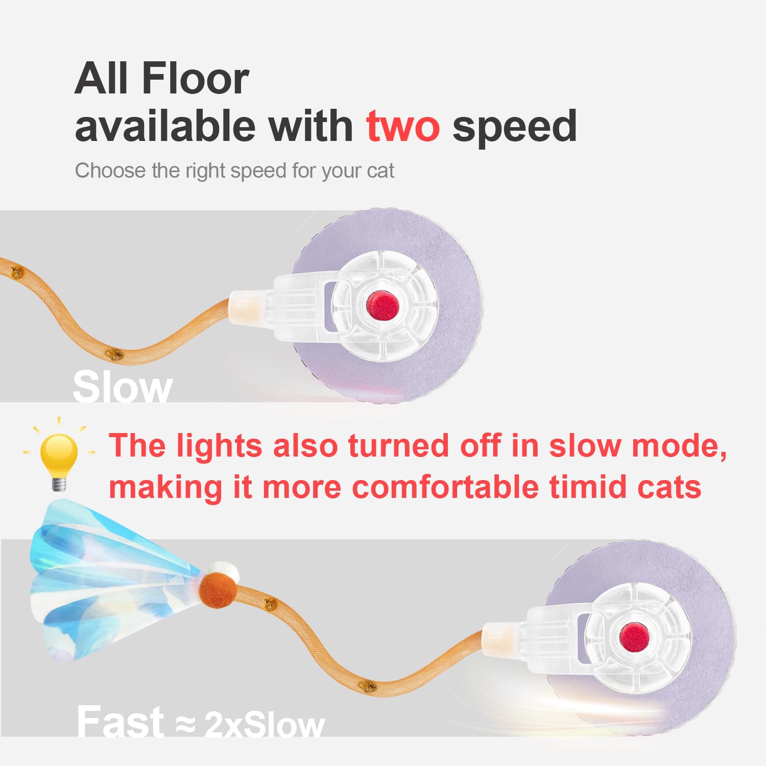Jkanti elastic tail attachment in action highlights extra stimulation during play.