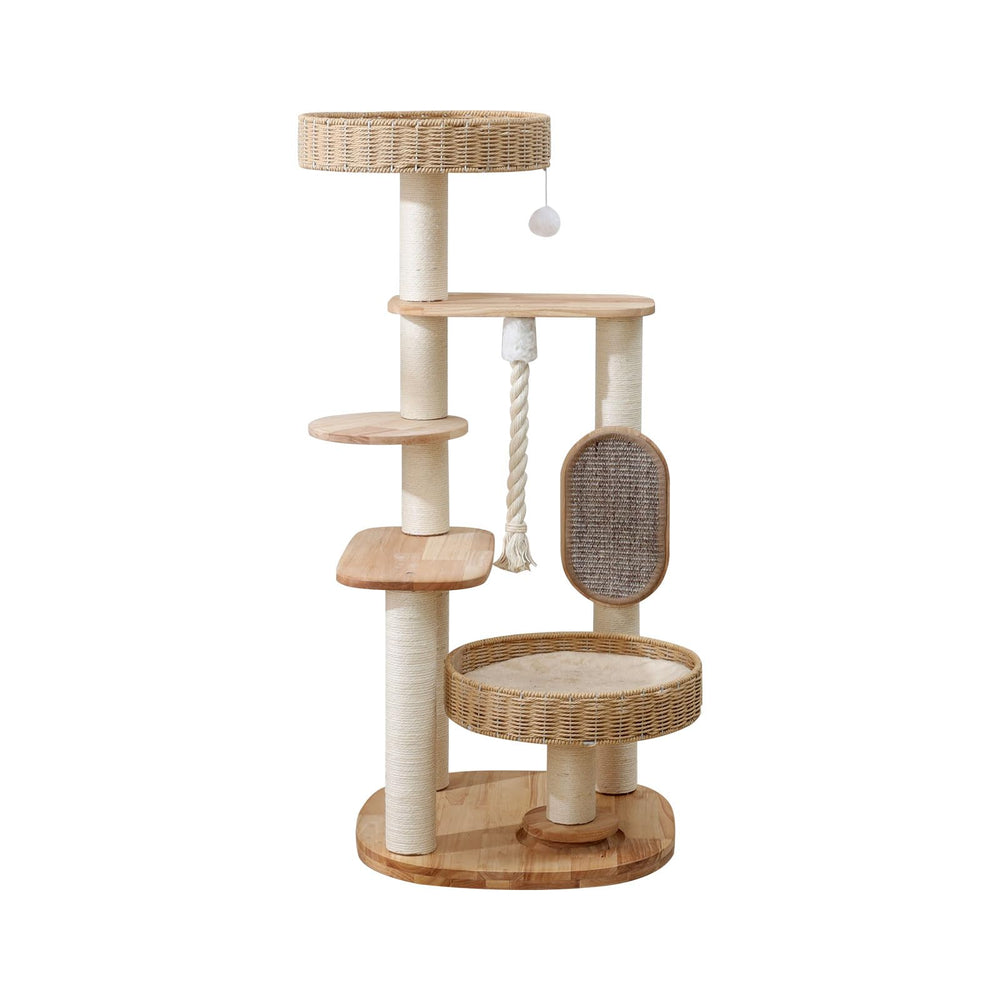 JLDUQKUM easy-clean materials help maintain a tidy cat space.