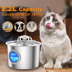 JLVDXN cat fountain water level window shows hydration at a glance.