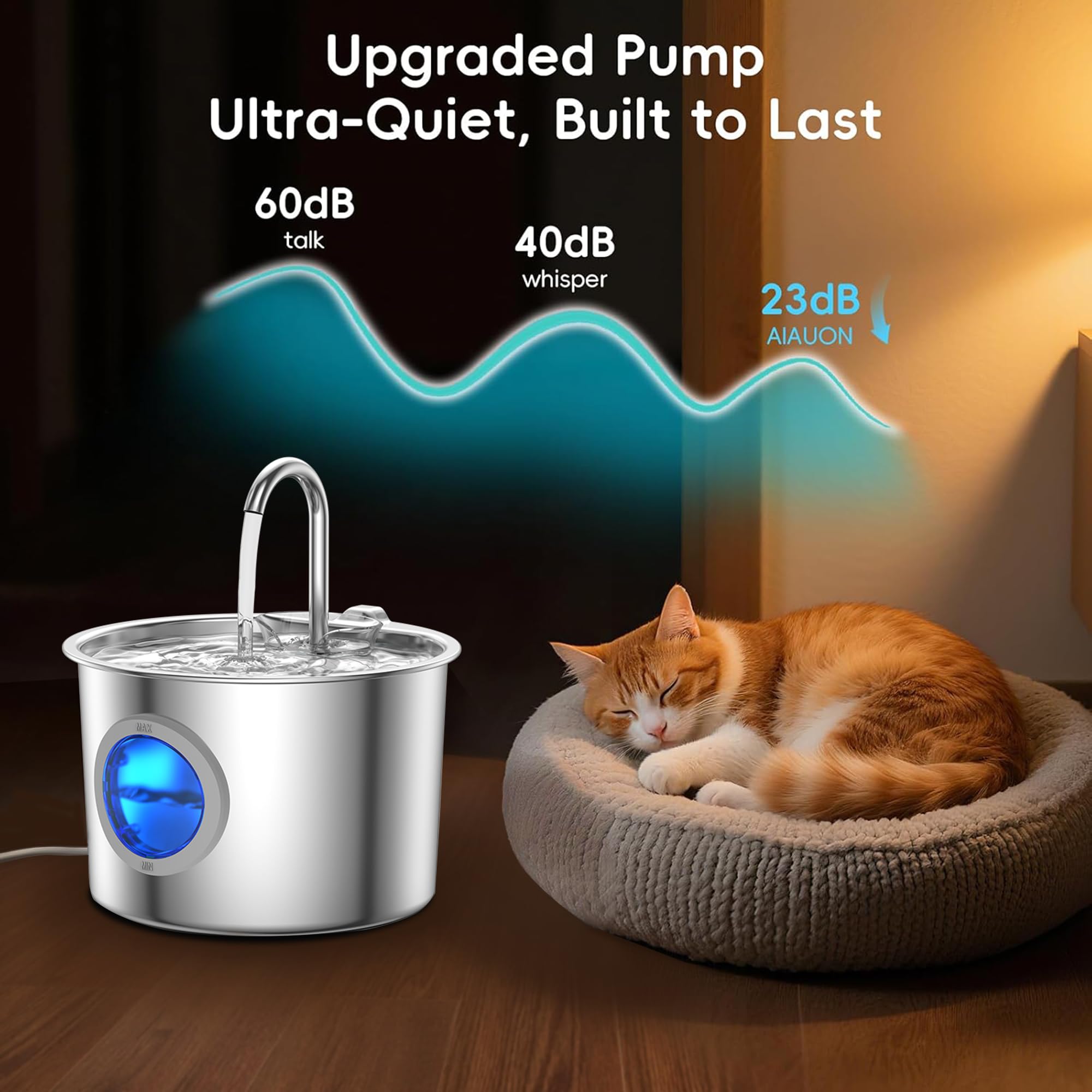JLVDXN blue LED illumination helps locate water at night without disturbance