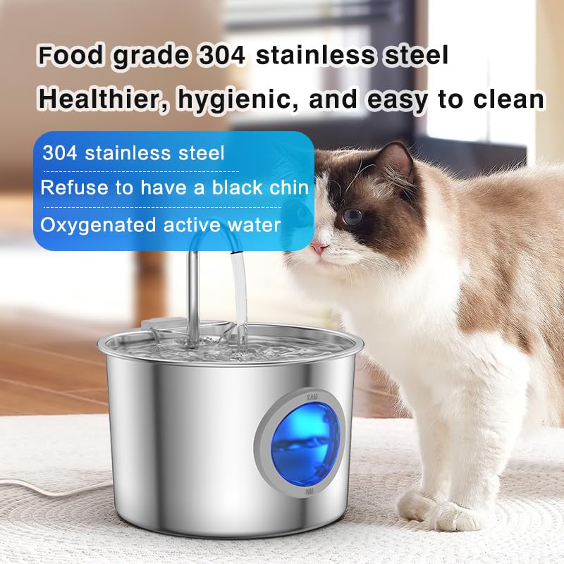 JLVDXN water level window with blue LED guides nighttime hydration