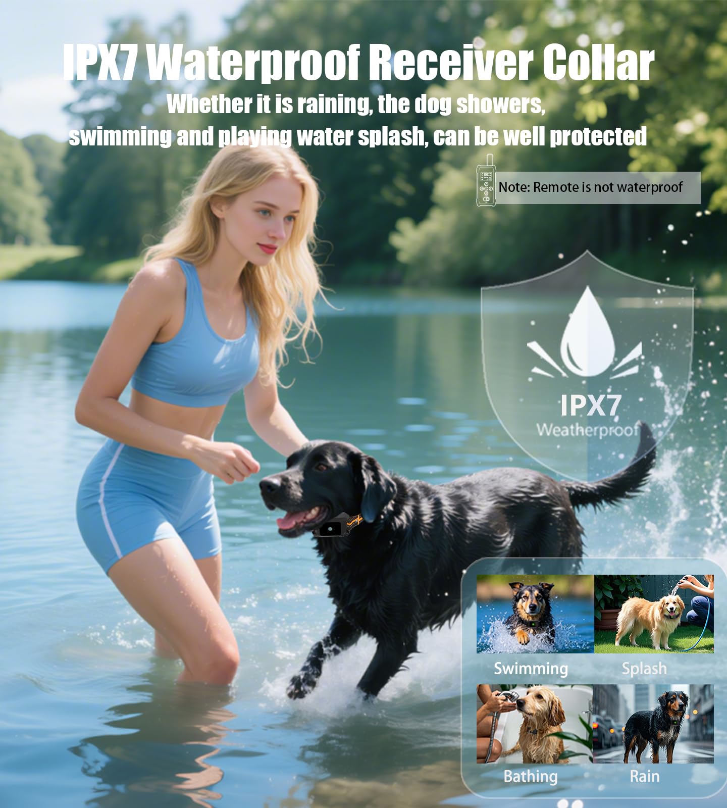JLZNLC 4200ft range collar extends training reach outdoors.