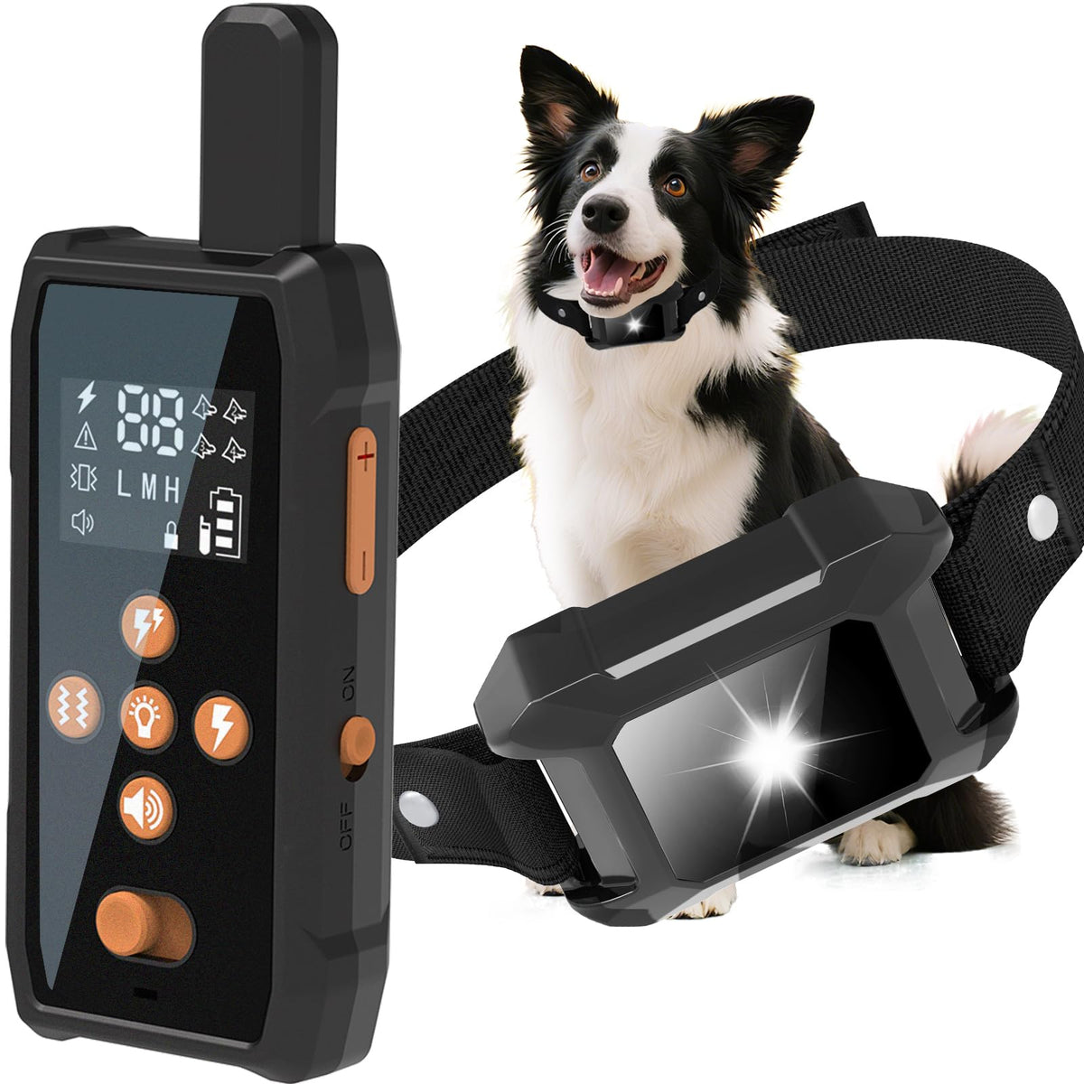 JLZNLC dog shock collar remote control for long-range training.