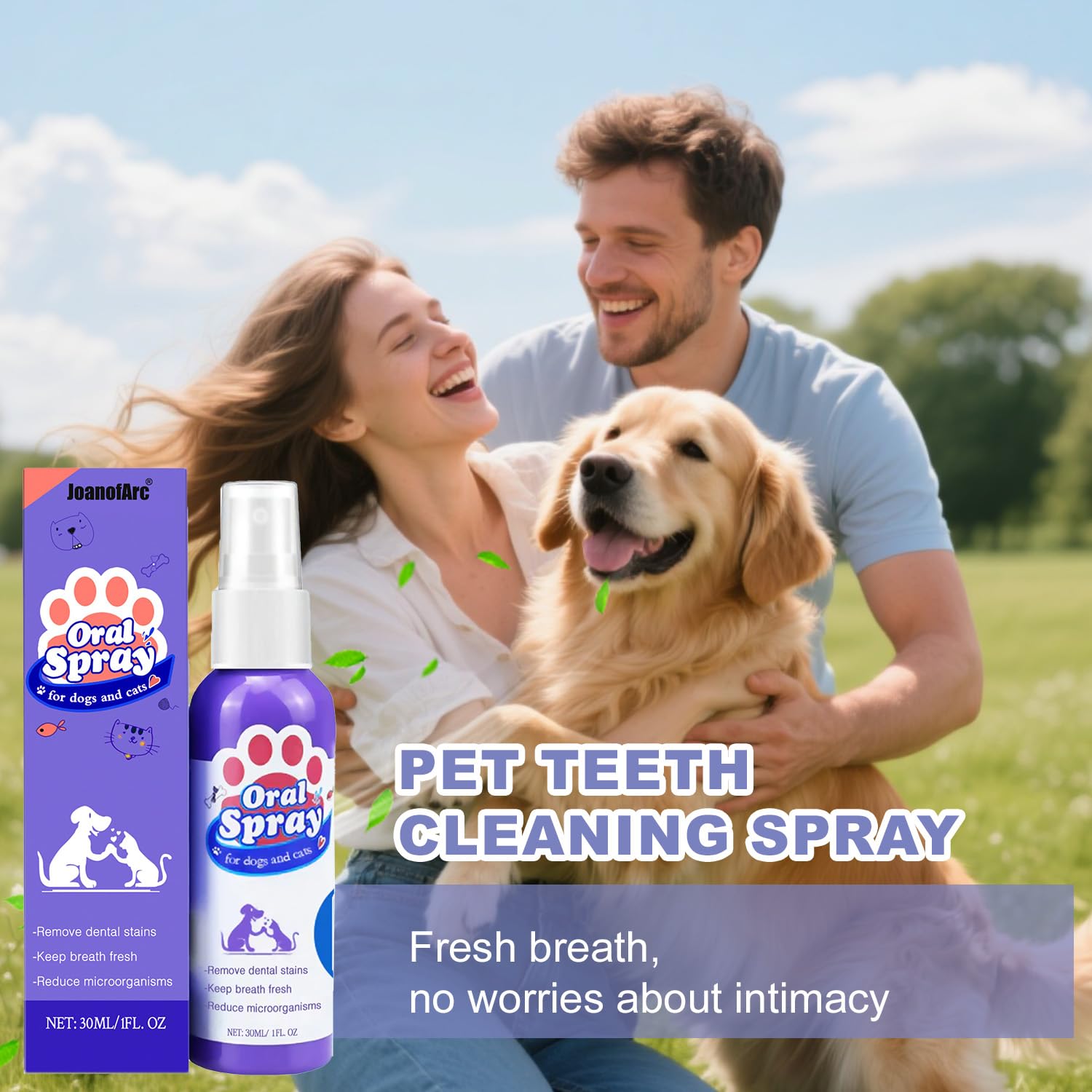 JoanofArc spray-dispense action for quick, mess-free application.