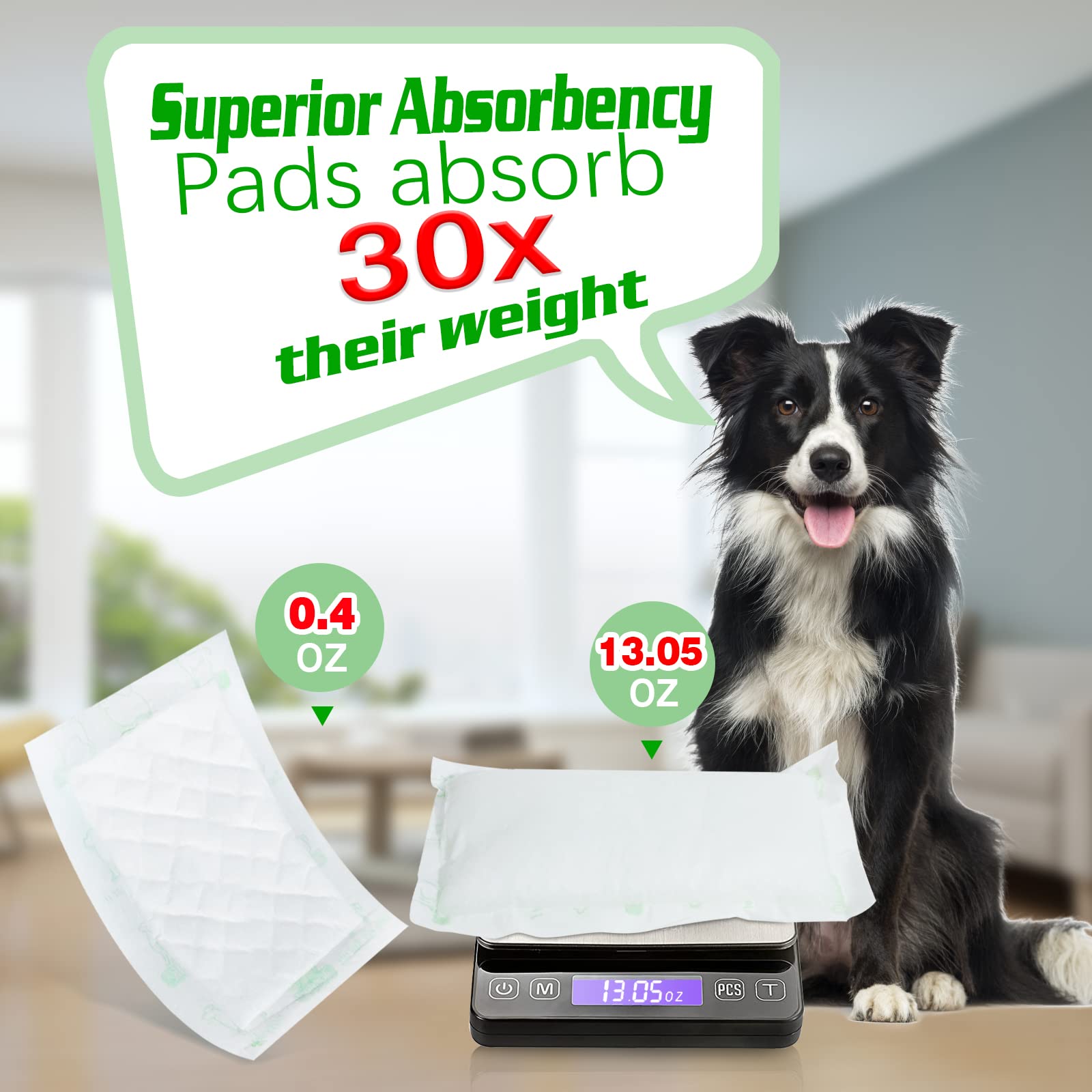 JOCCIK dog diaper liners absorbent-core closeup shows multi-layer protection.