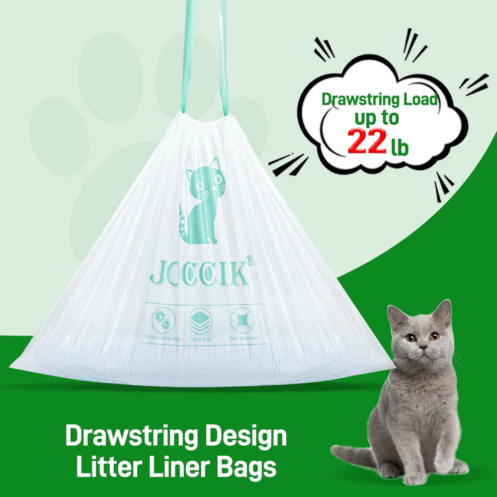 JOCCIK heavy-duty self-cleaning litter liner ensures secure waste containment and easy disposal.