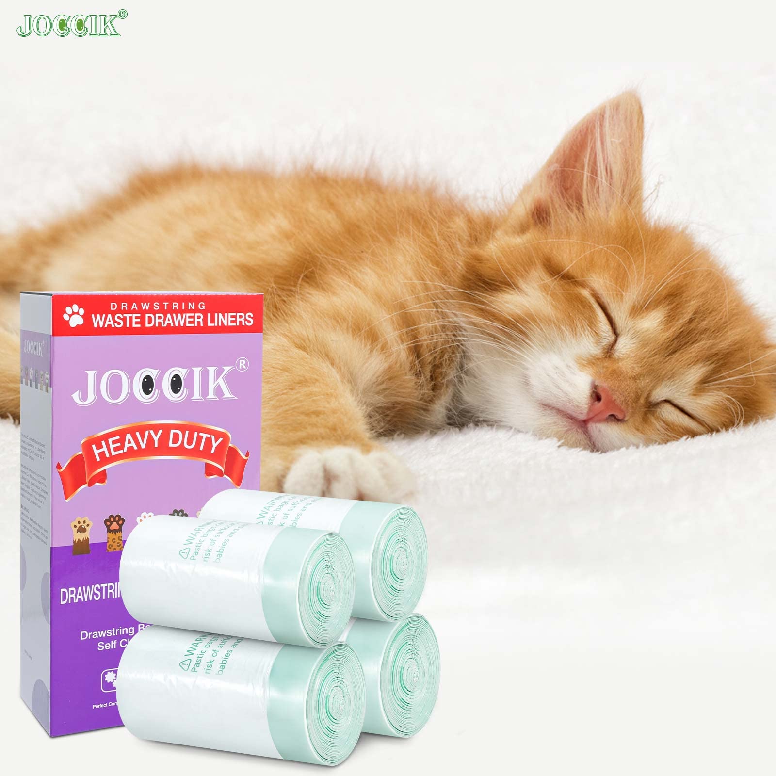 JOCCIK unscented white liners simplify replacement with no added scents.