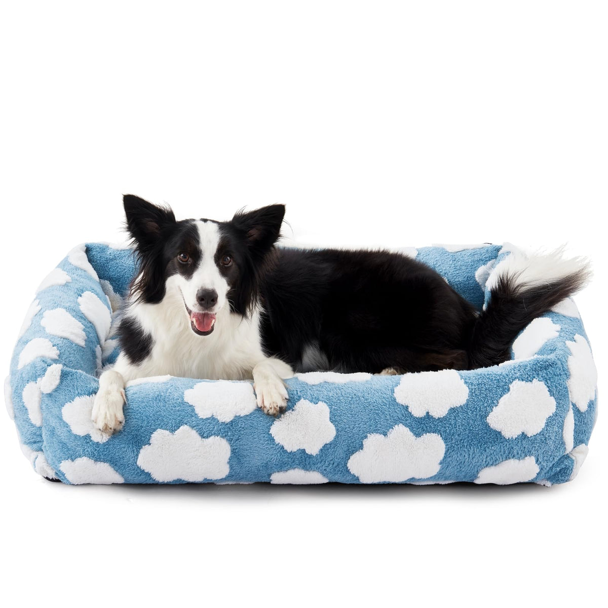 JOEJOY Cute Dog Bed with cloud pattern for cozy support and snuggle comfort.
