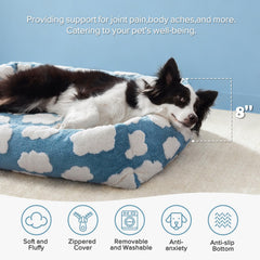JOEJOY Medium size dog bed with outer dimensions of 25x21x7 inches for balanced rest.