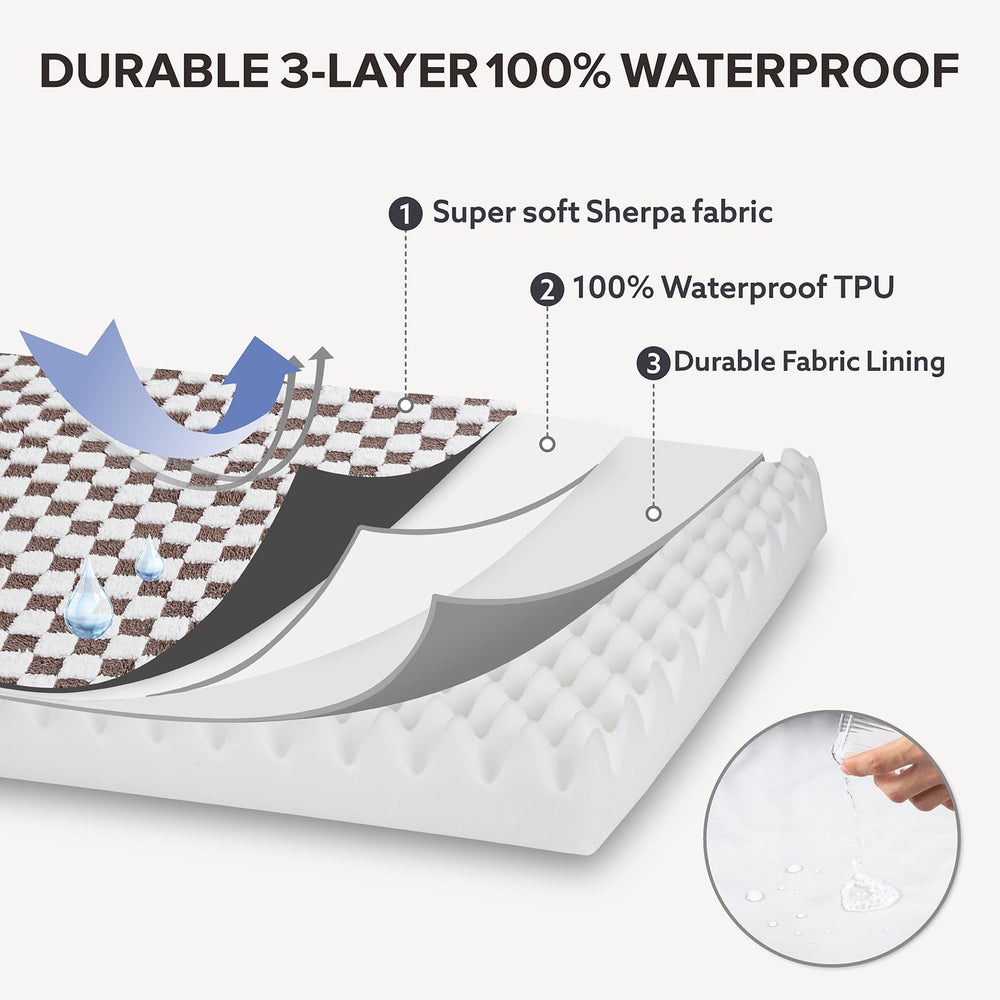 Removable cover with L-shaped zipper for easy cleaning.