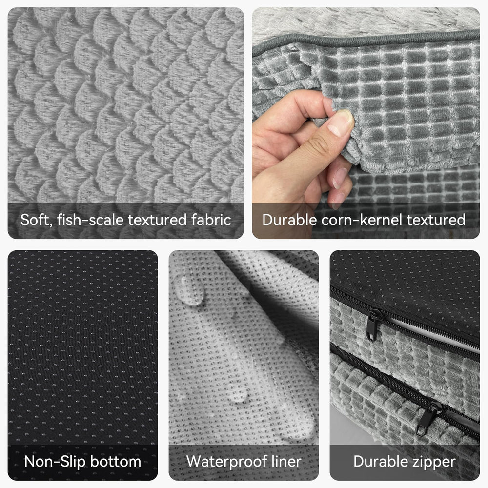 Waterproof inner lining protects foam from spills and accidents