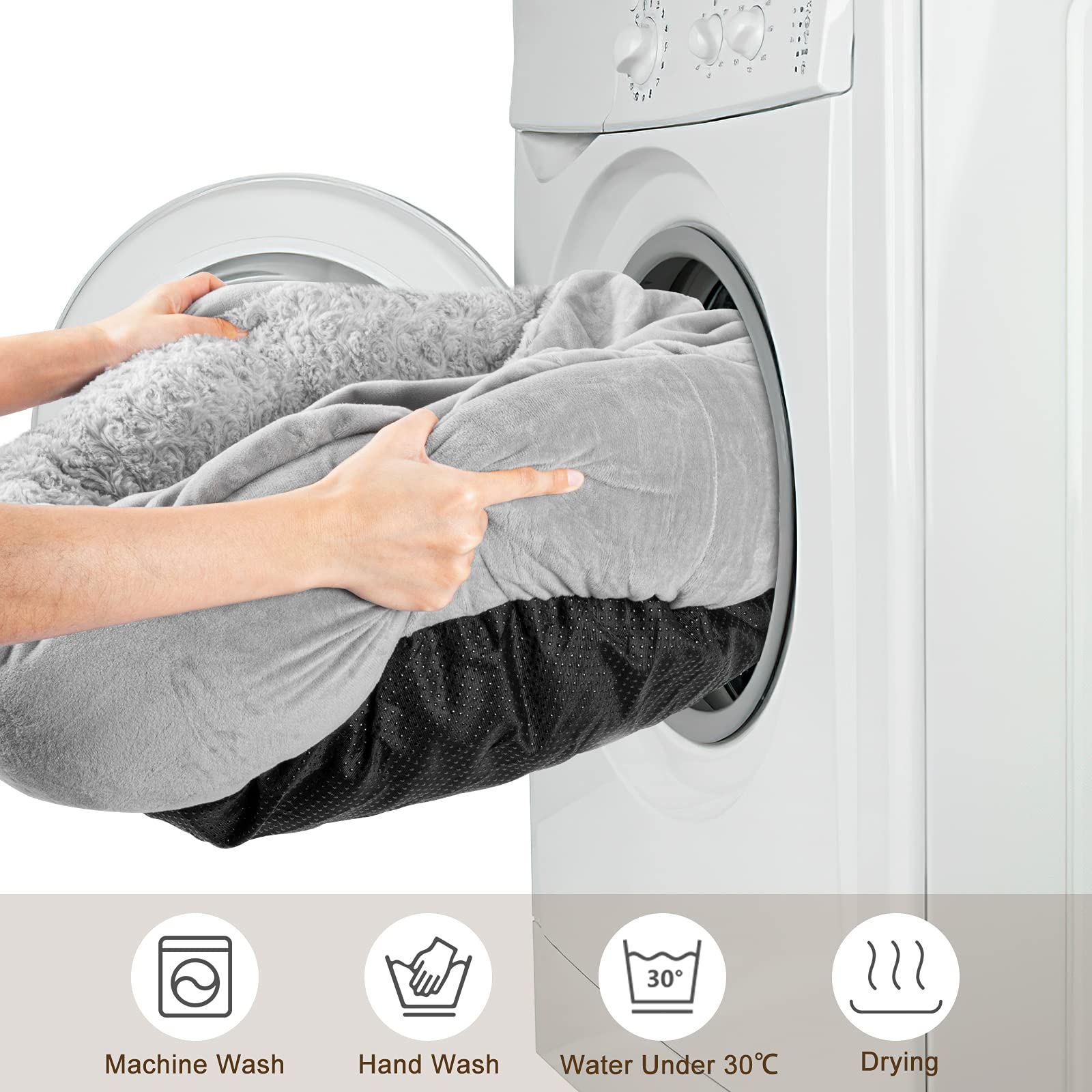 JOEJOY Attached blanket adds extra warmth and cozy coverage.