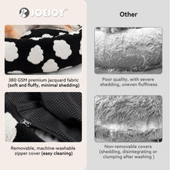 JOEJOY Cloud-pattern dog bed adds stylish comfort to any room.