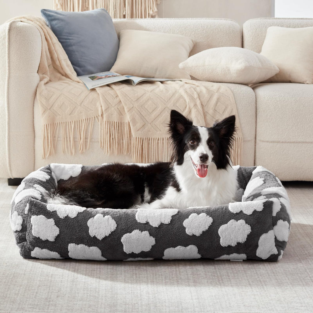 JOEJOY cute dog bed medium overview: cozy rectangle resting place.