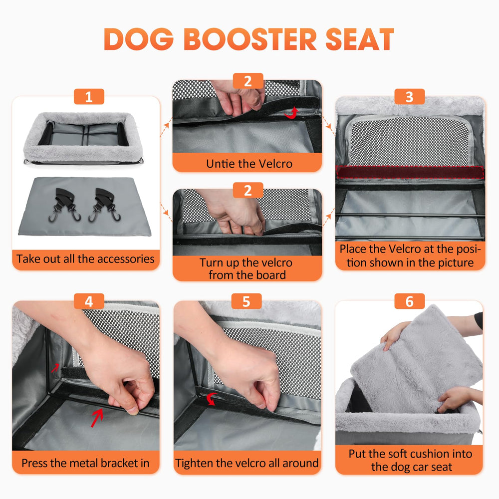 Simple installation of the JOEJOY booster seat with buckles.