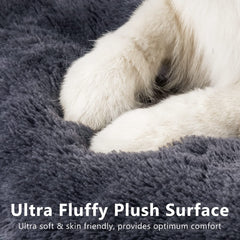 JOEJOY deluxe plush dog bed highlighting ultra-soft surface for comfort