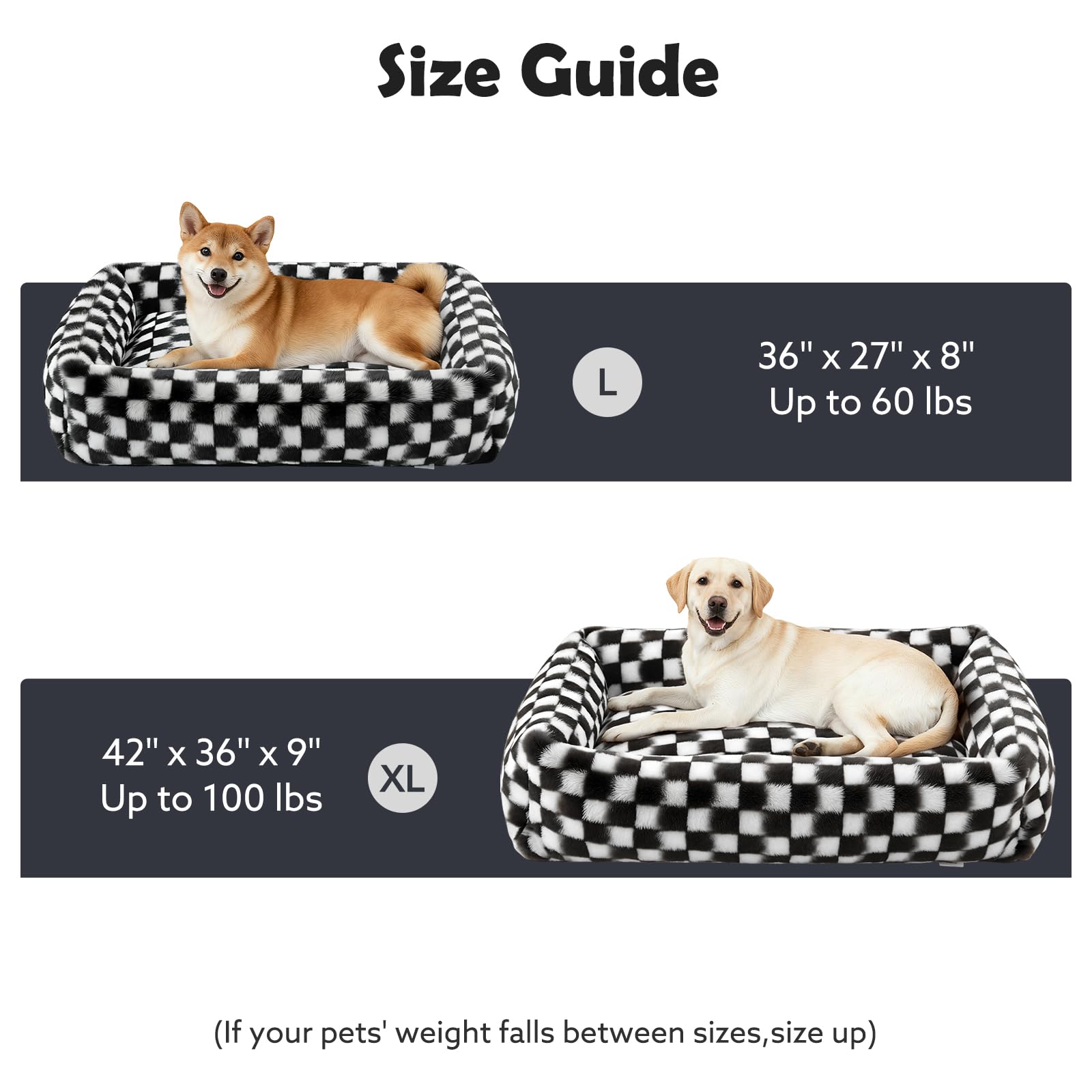 JOEJOY dog bed inner foam and polyfill provide structured support.