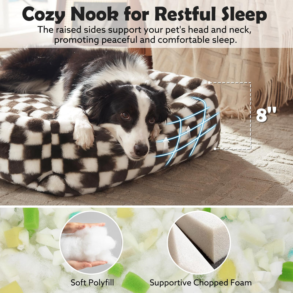 JOEJOY dog bed with removable cover for quick, easy washing.