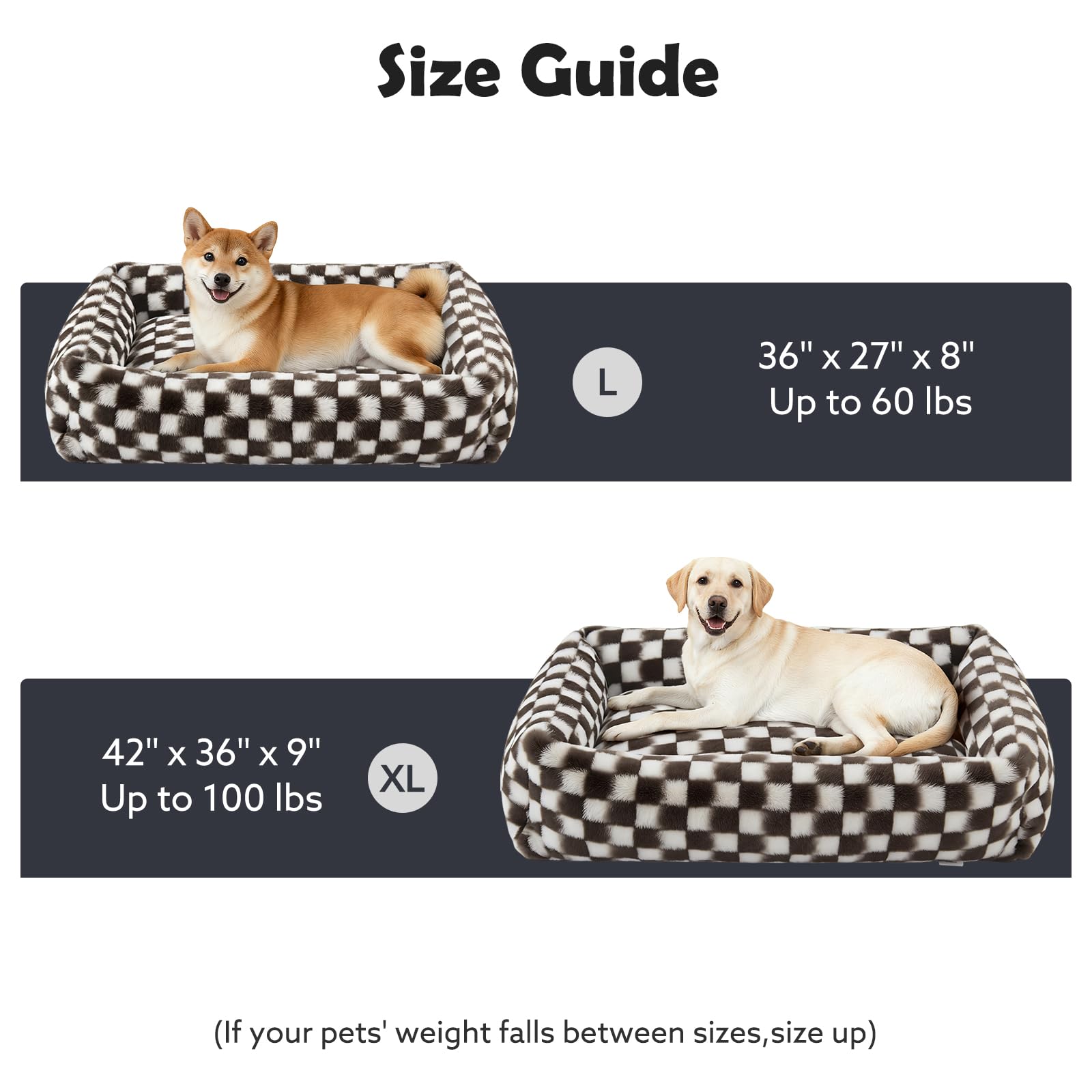 JOEJOY 30x24x8 medium bed gives a comfortable fit.
