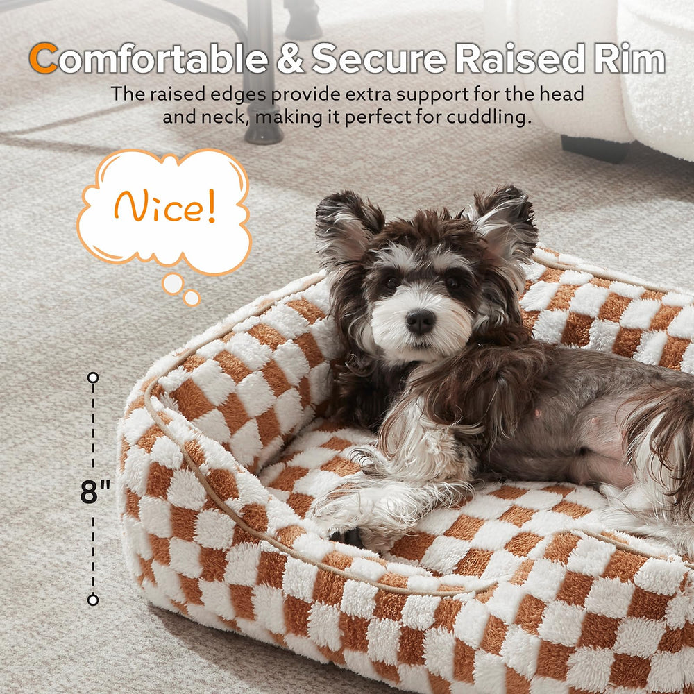JOEJOY bed with checkboard pattern adds stylish decor to your space.