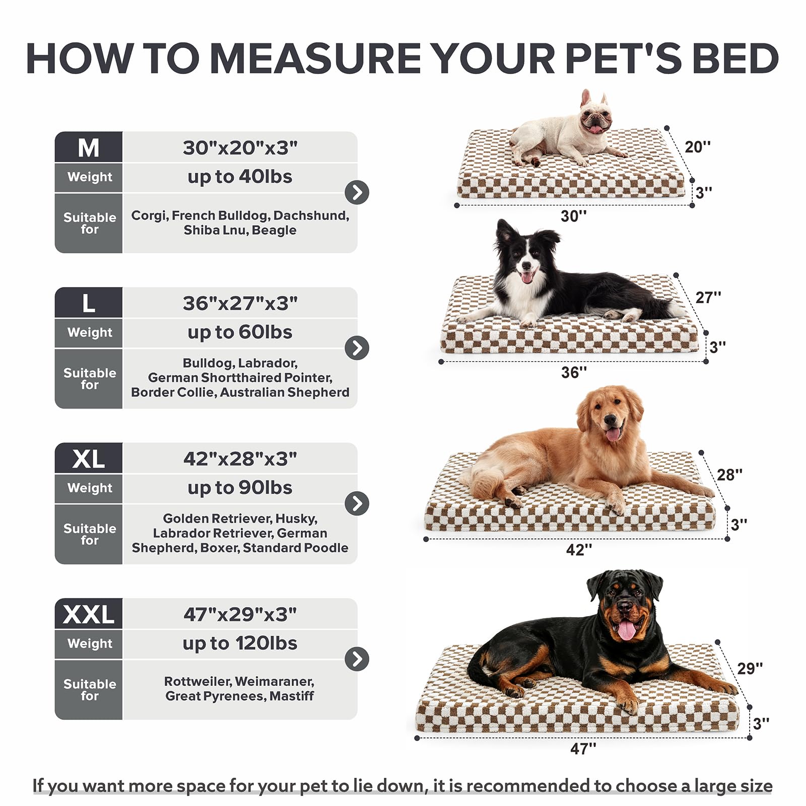 JOEJOY XL non-slip bottom keeps the bed secure on slick floors.