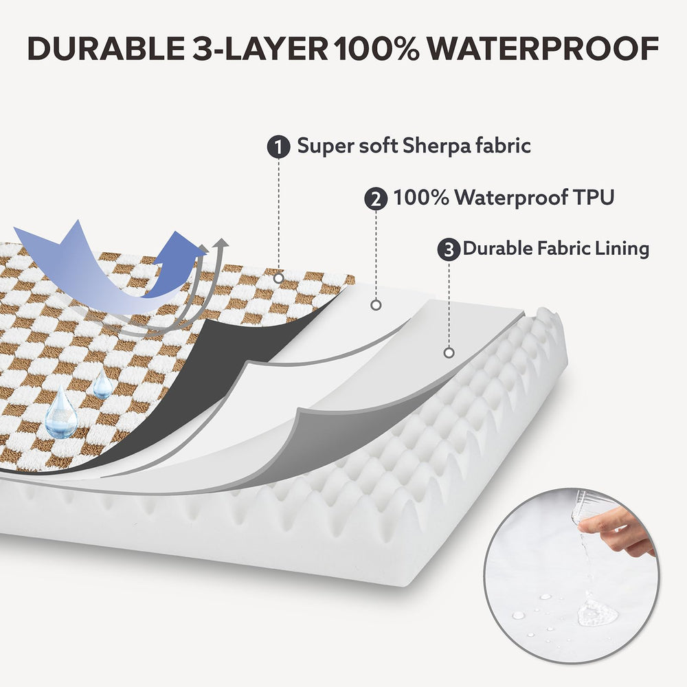 JOEJOY XL plush Sherpa top delivers warm, comforting surface for lounging.