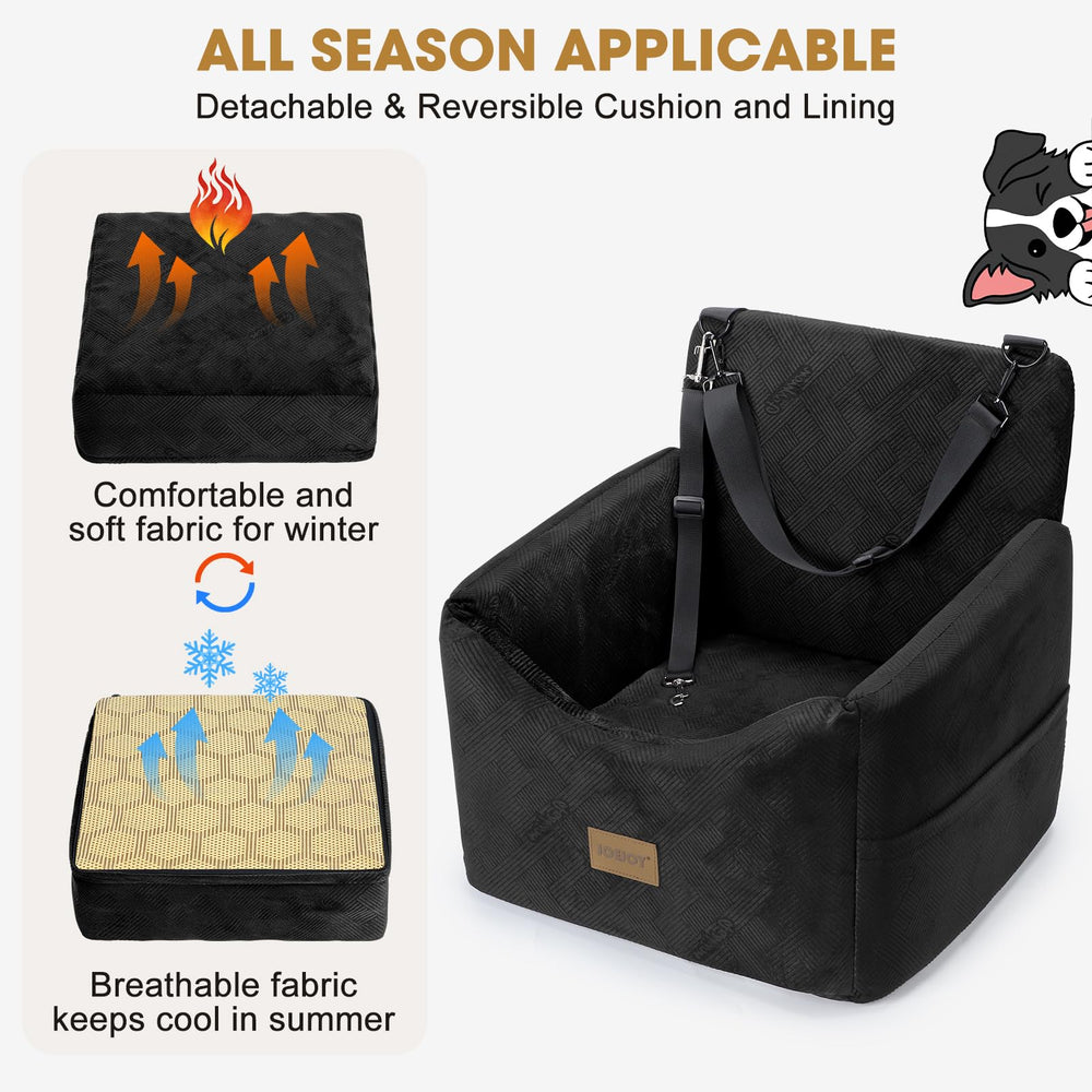 JOEJOY compact booster seat dimensions 19x18x18.5 inches for small to medium dogs