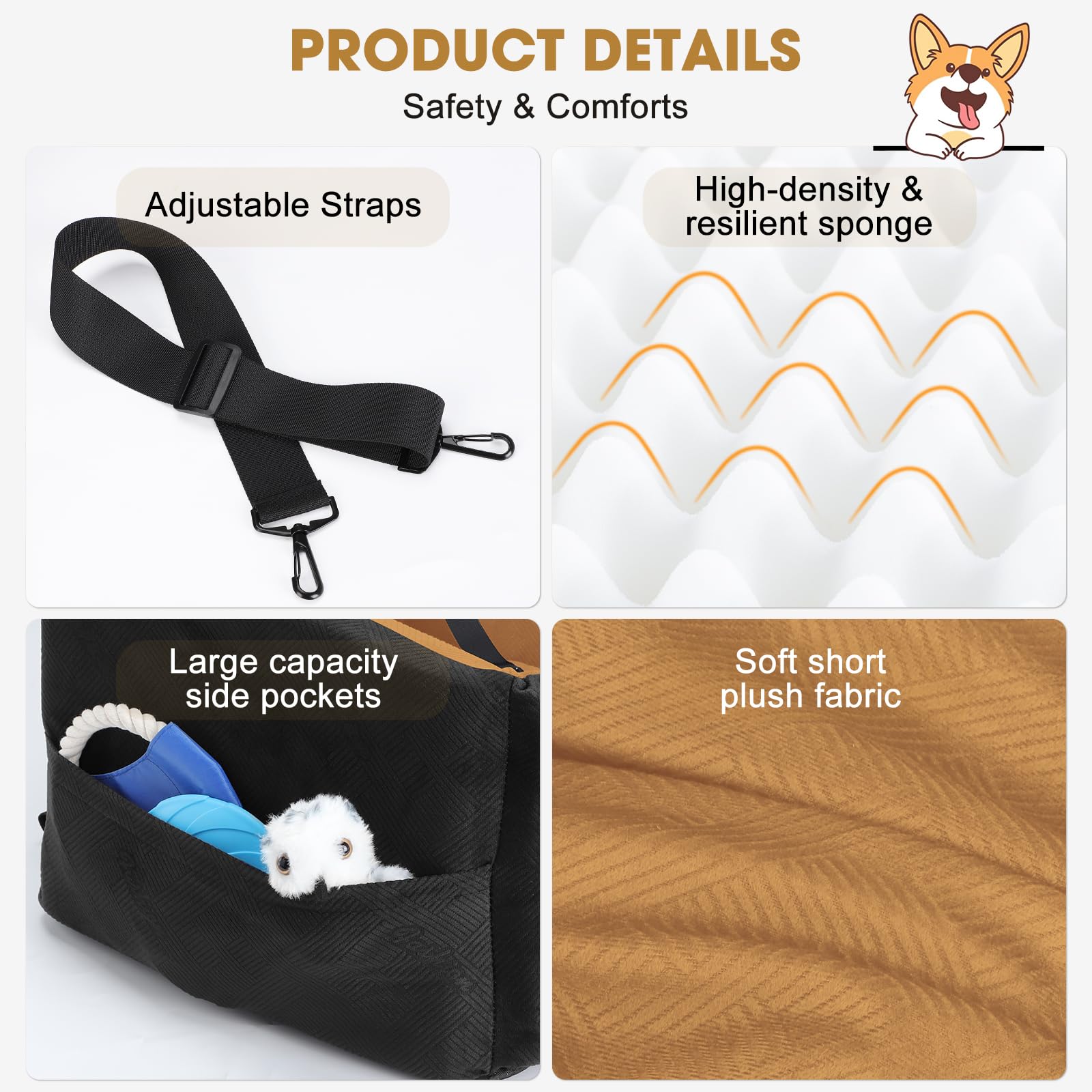 JOEJOY compact dimensions fit front or back seats