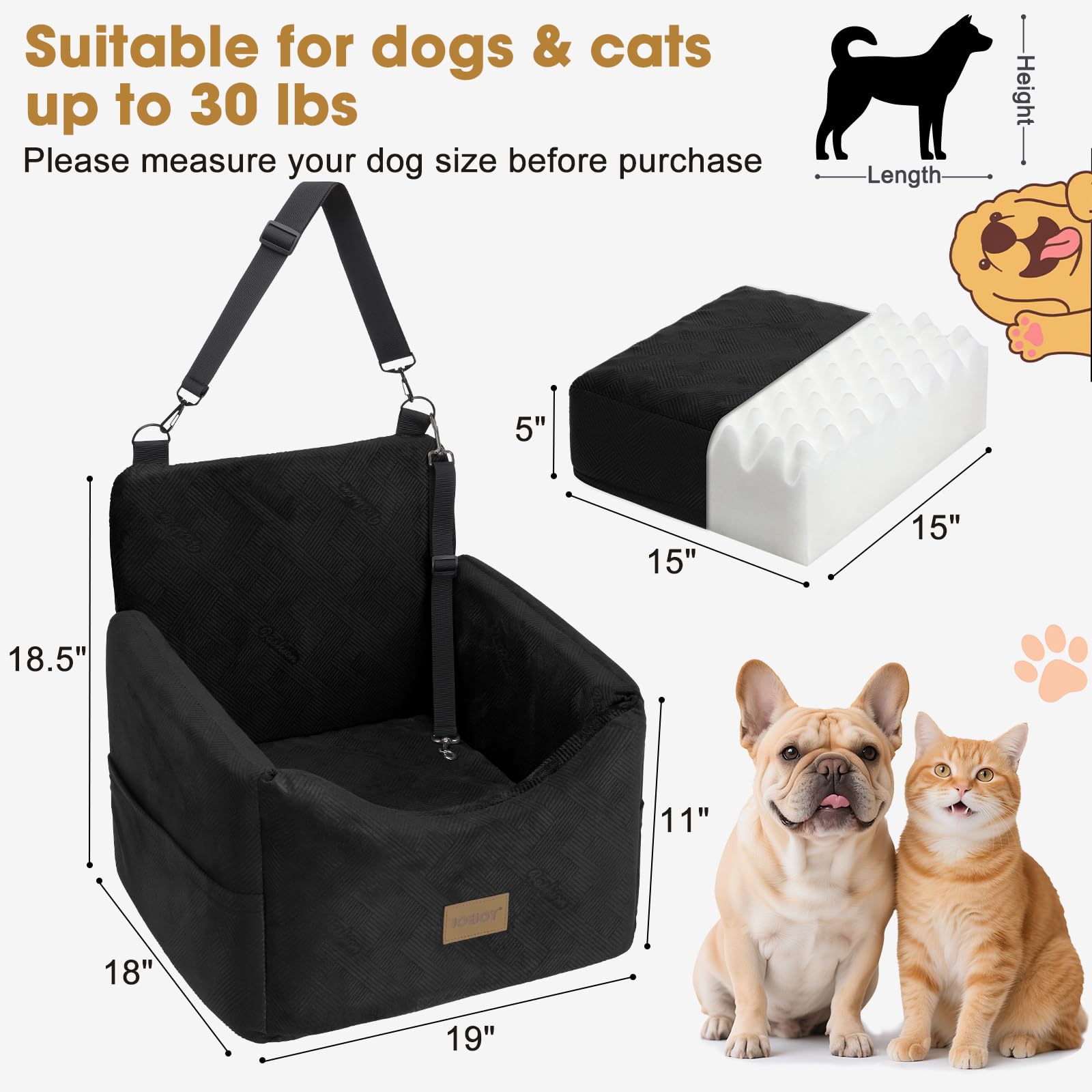 JOEJOY dual-material cover keeps dog cool in summer and warm in winter