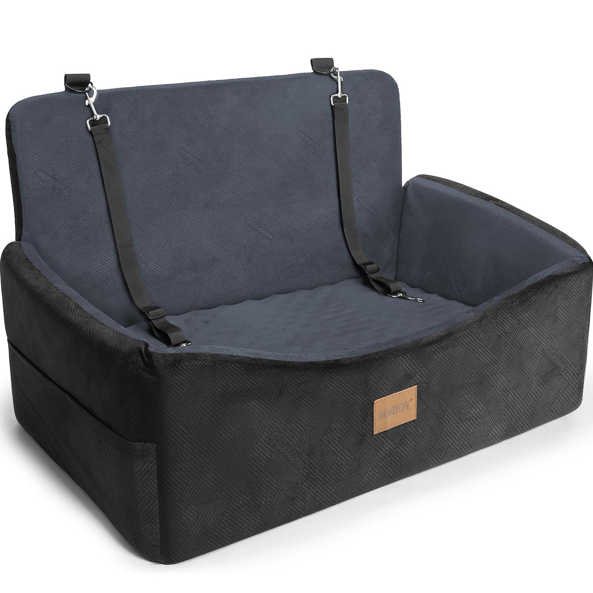 JOEJOY dog car seat elevates pets for a better outside view and comfort.