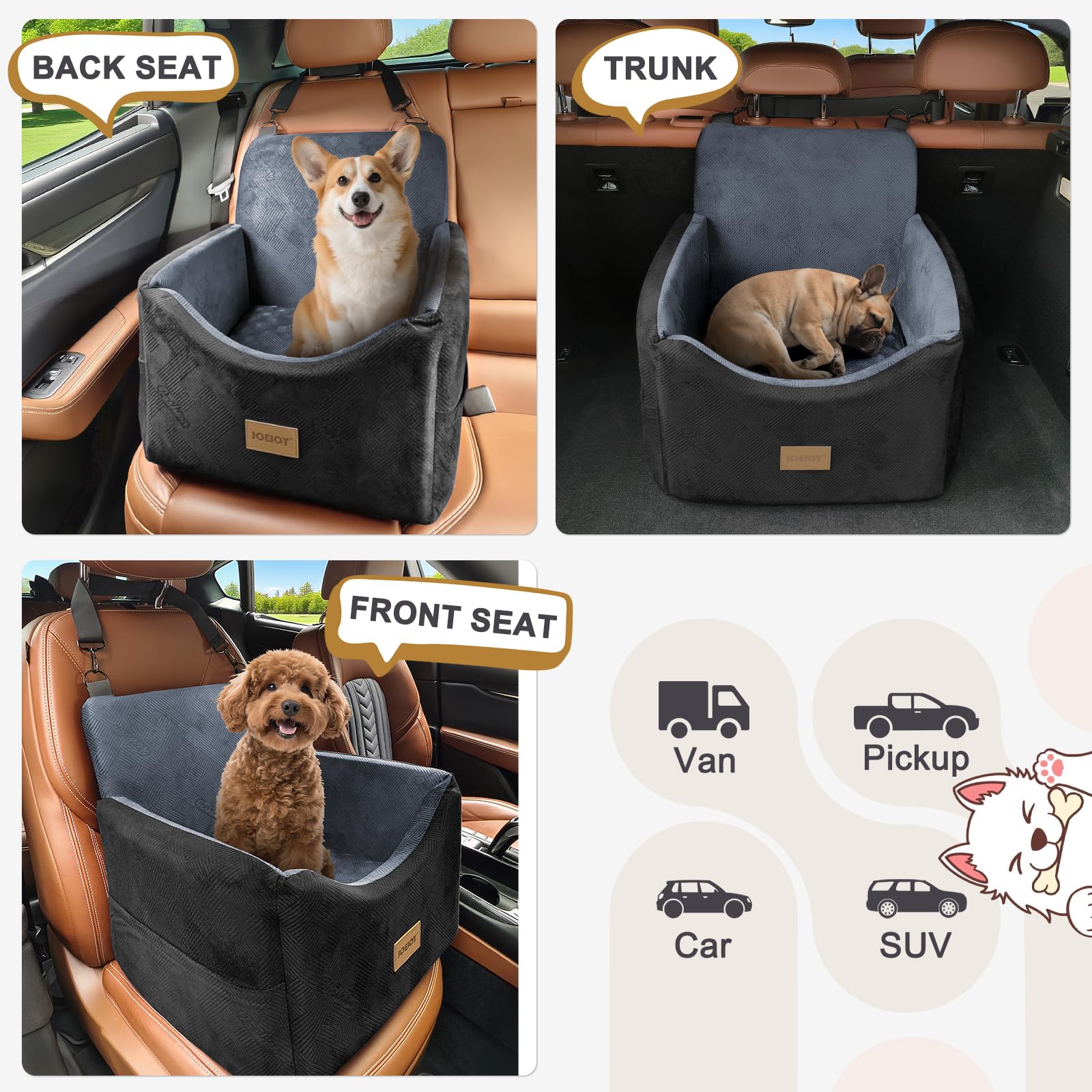 JOEJOY portable booster seat used in car and at home