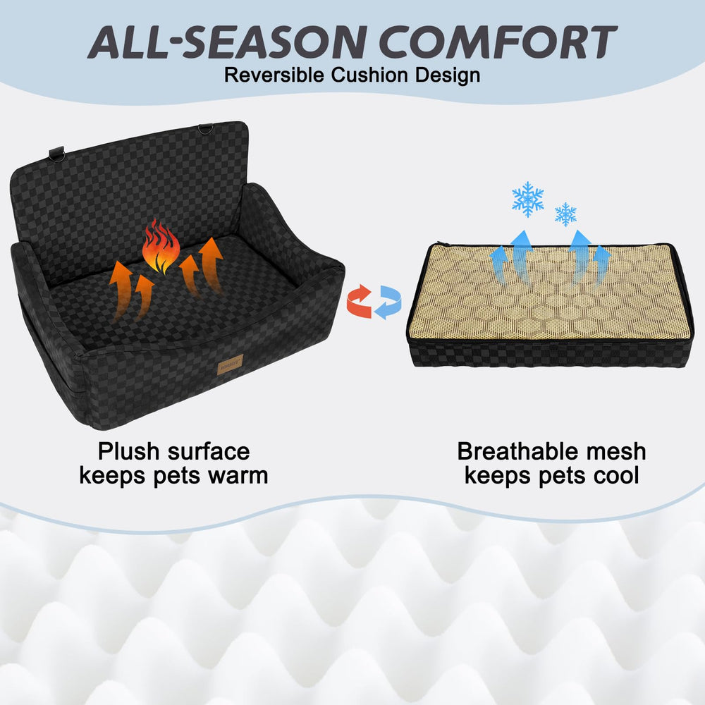 JOEJOY dual-sided cover in breathable faux leather for cool comfort in summer