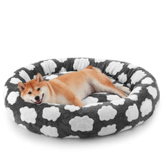 JoeJoy Donut Bed front view highlighting cozy round design for snuggly naps.
