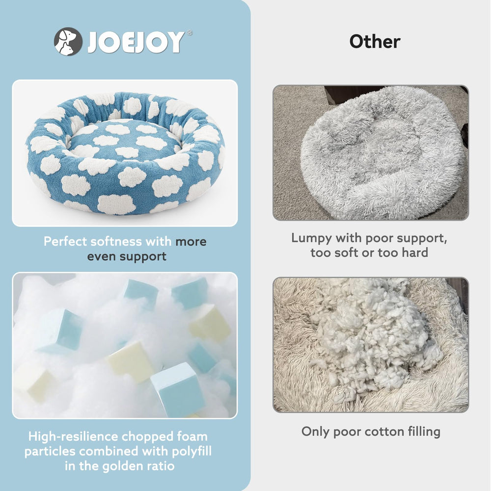 JOEJOY Donut Large Dog Bed washable cover enables easy cleaning and upkeep.