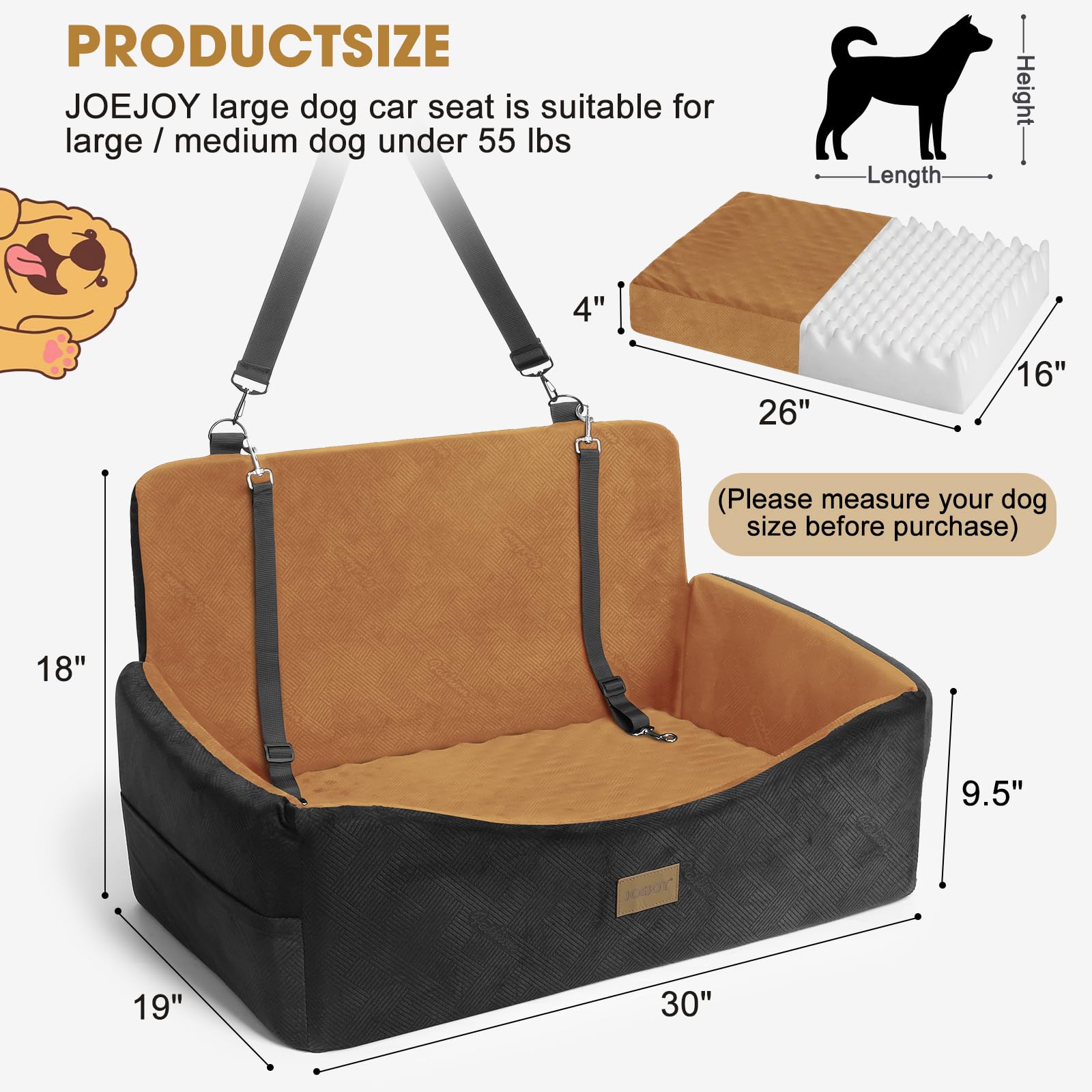 JOEJOY easy-install removable washable cover for quick cleaning