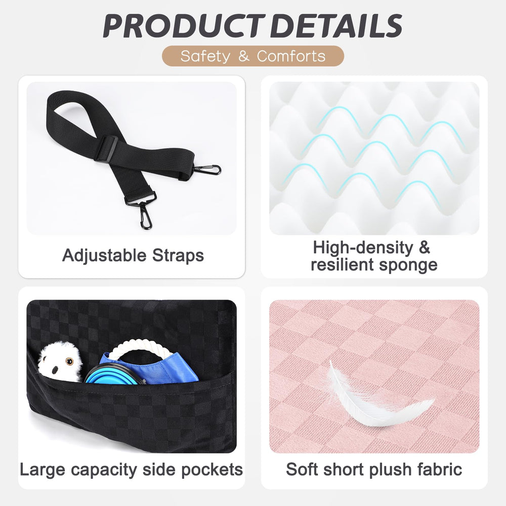 Joejoy safety belts secure your dog for stable travel.