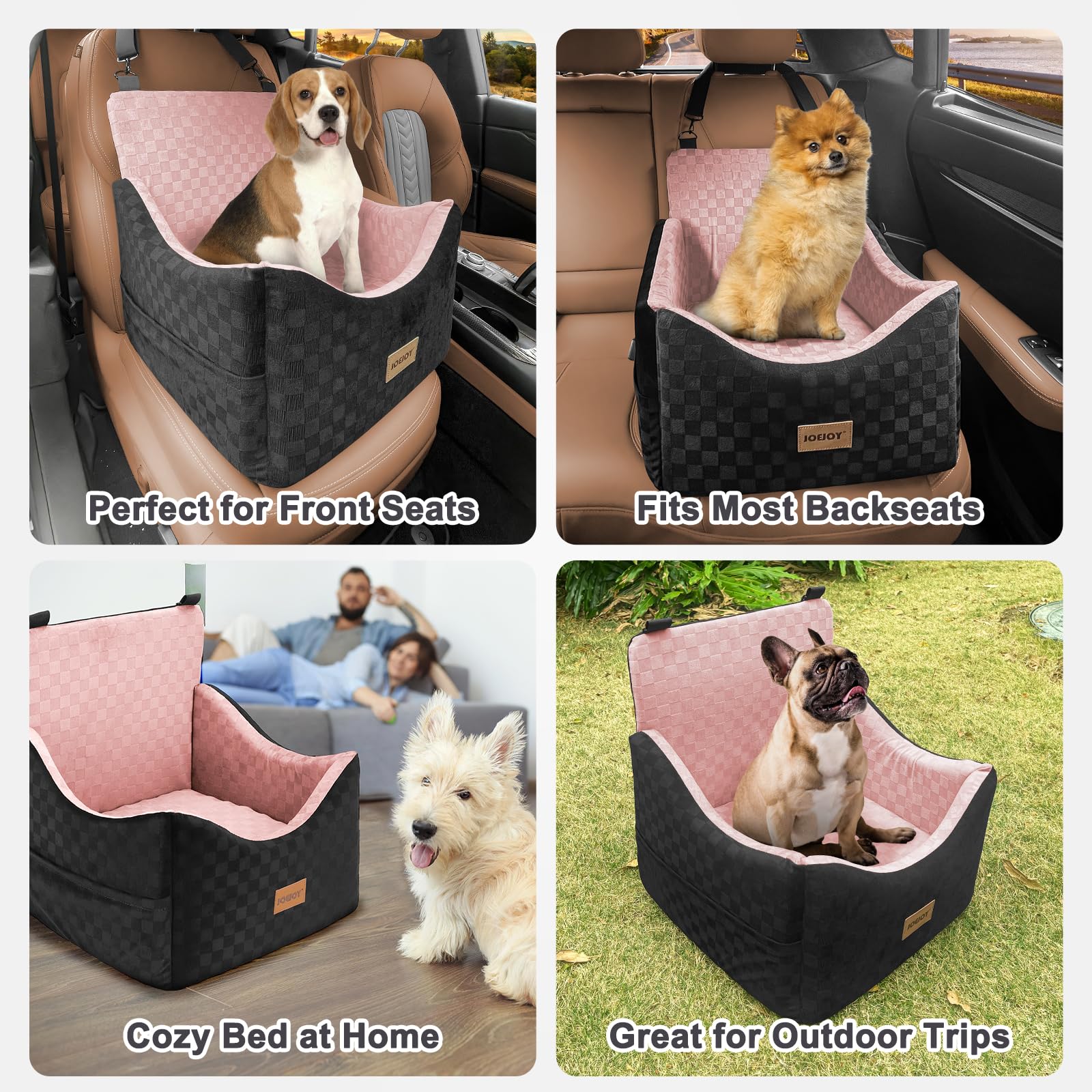 Joejoy storage pockets keep treats and toys within reach.