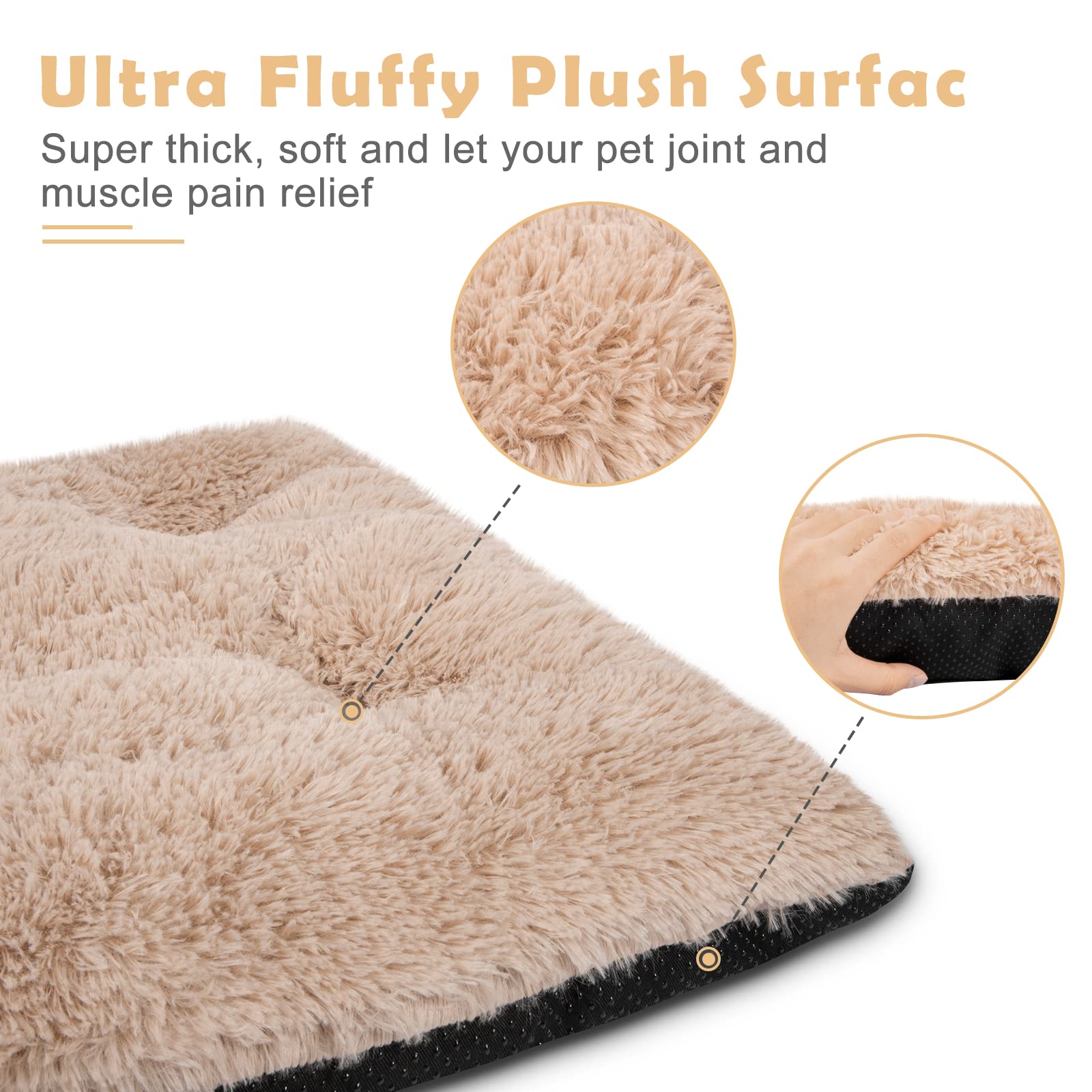 JOEJOY crate pad with thick padding supports joints for comfortable lounging.