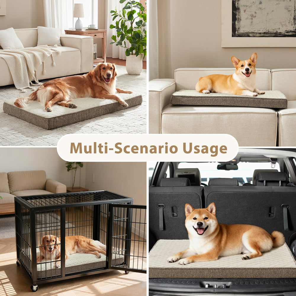 JOEJOY large dog bed suitable for crate, floor, or sofa placement.