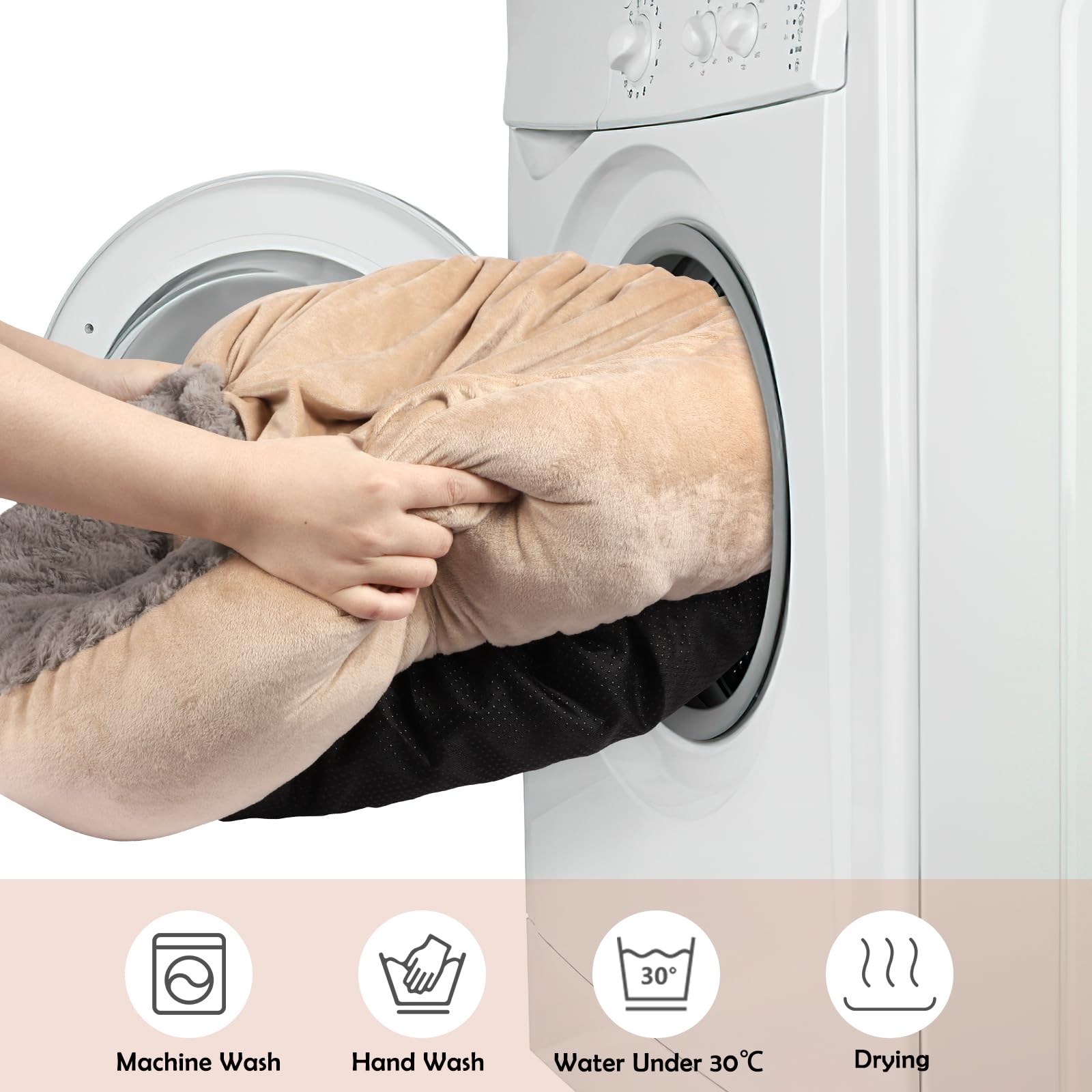 JOEJOY machine-washable dog bed for easy cleaning.