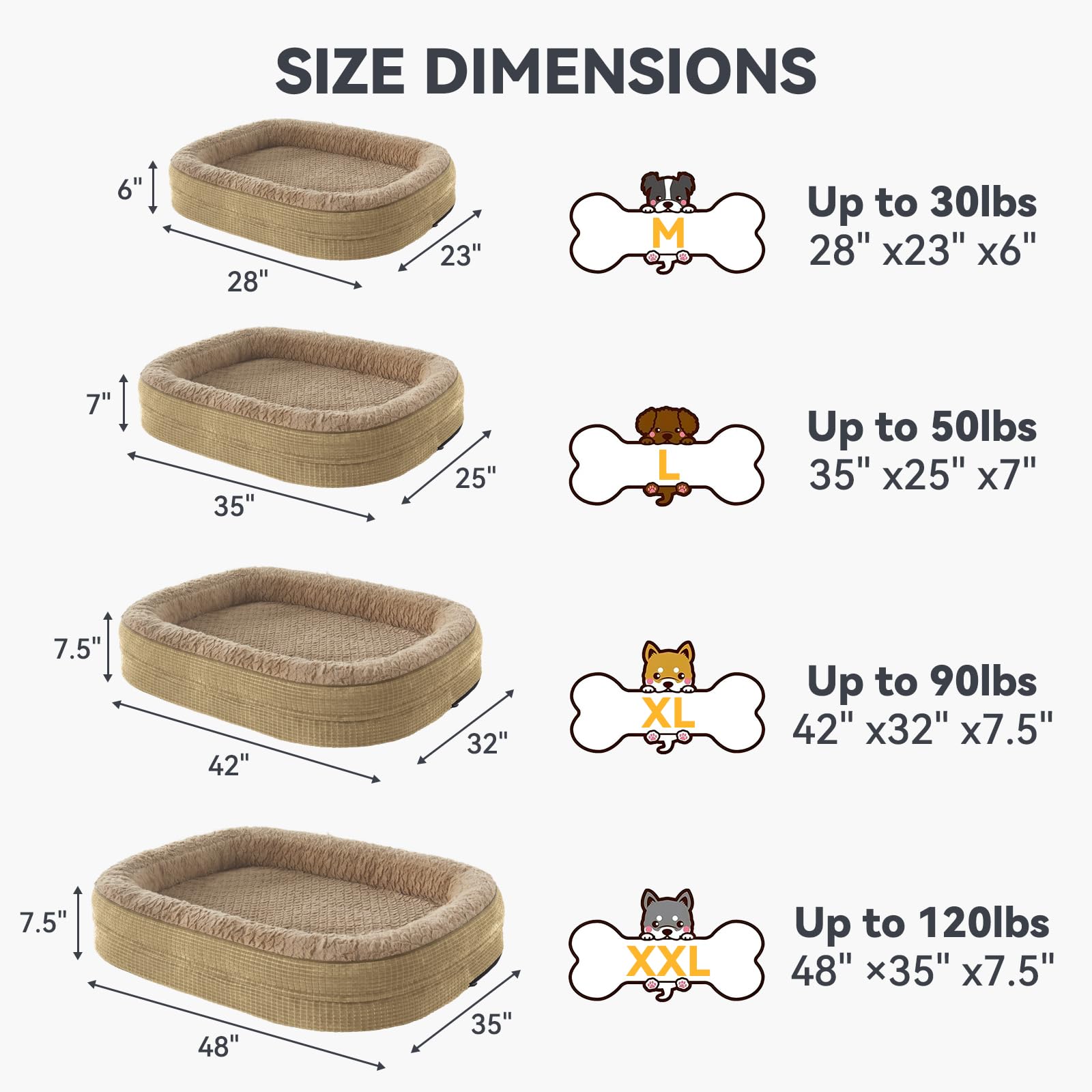 JOEJOY non-slip bottom helps keep the bed in place