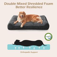 JOEJOY Orthopedic Bed headrest detail, three-sided support for neck comfort.