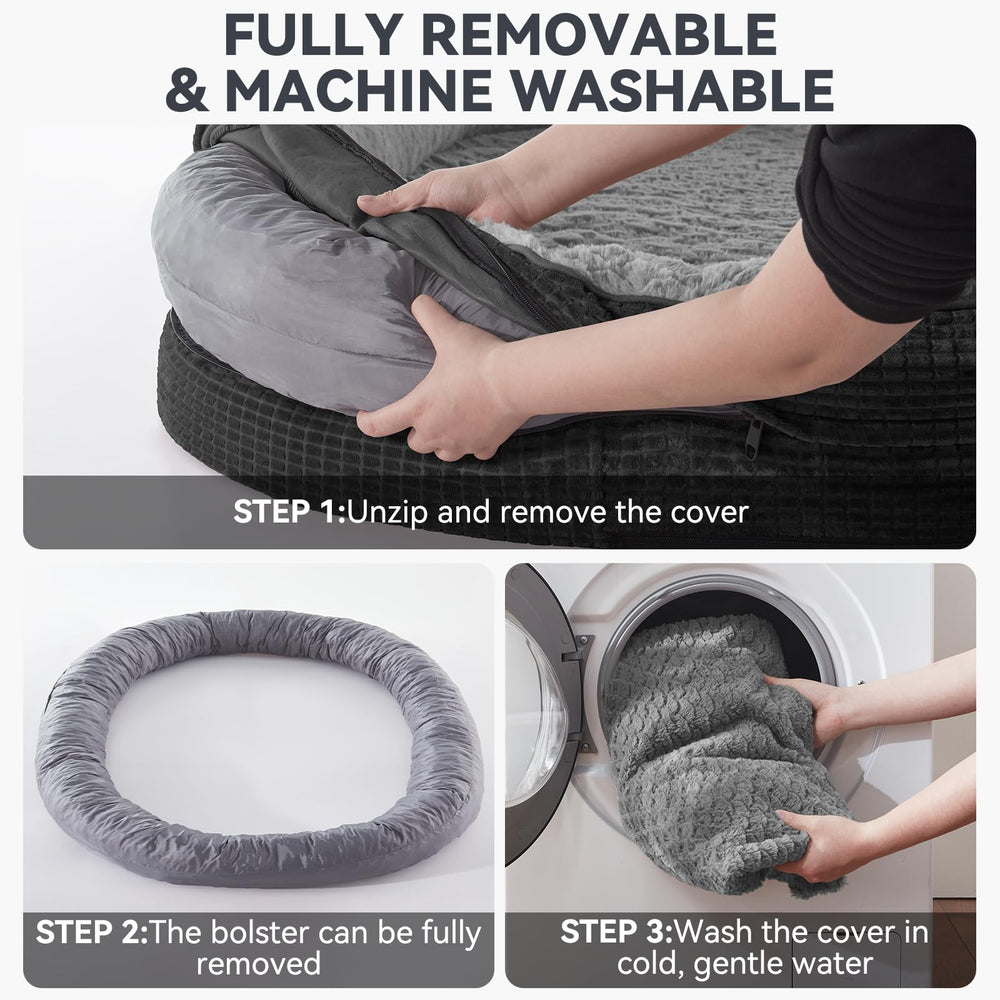 JOEJOY bed XL measures 42x32 inches, ideal for large breeds
