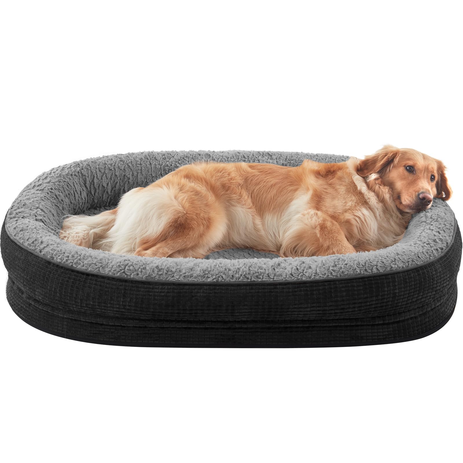 JOEJOY orthopedic bed XL top view with plush surface for comfortable lounging