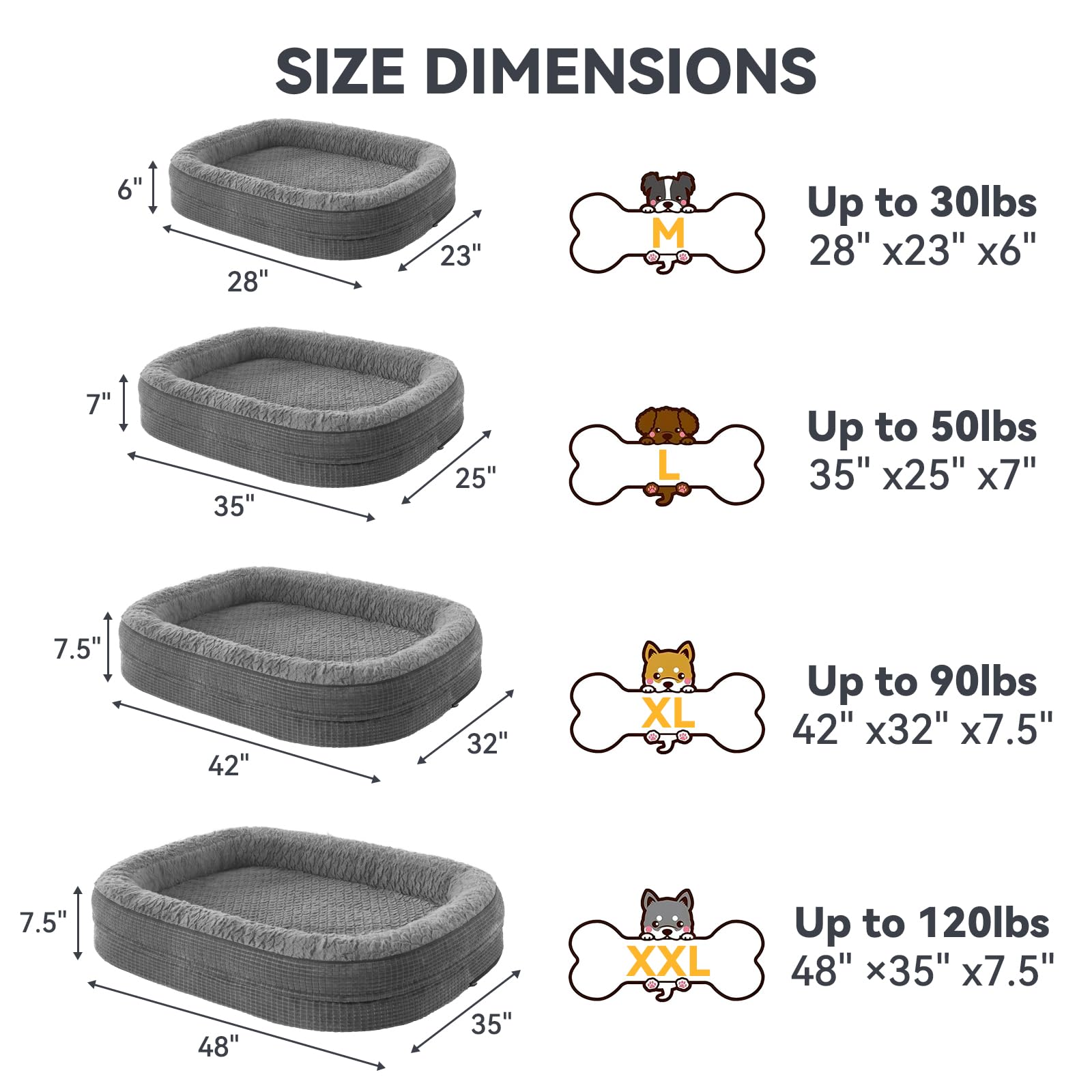 JOEJOY medium-size bed fits dogs up to 30 lbs.