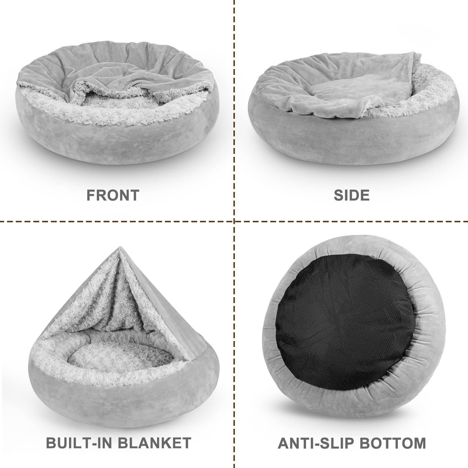 JOEJOY pet rests peacefully in a cozy, secure hideaway.