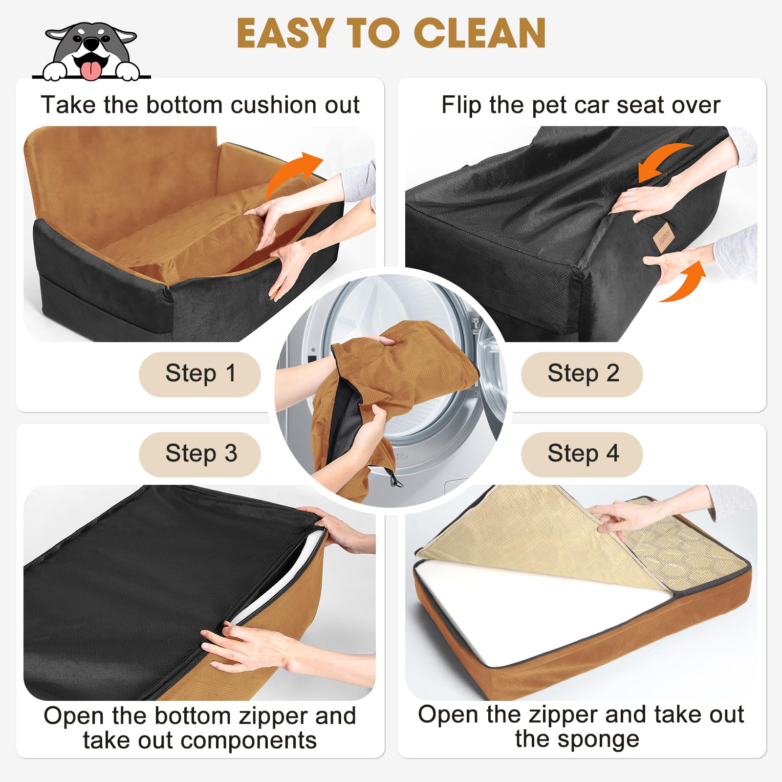 JOEJOY portable dog bed for travel and home use
