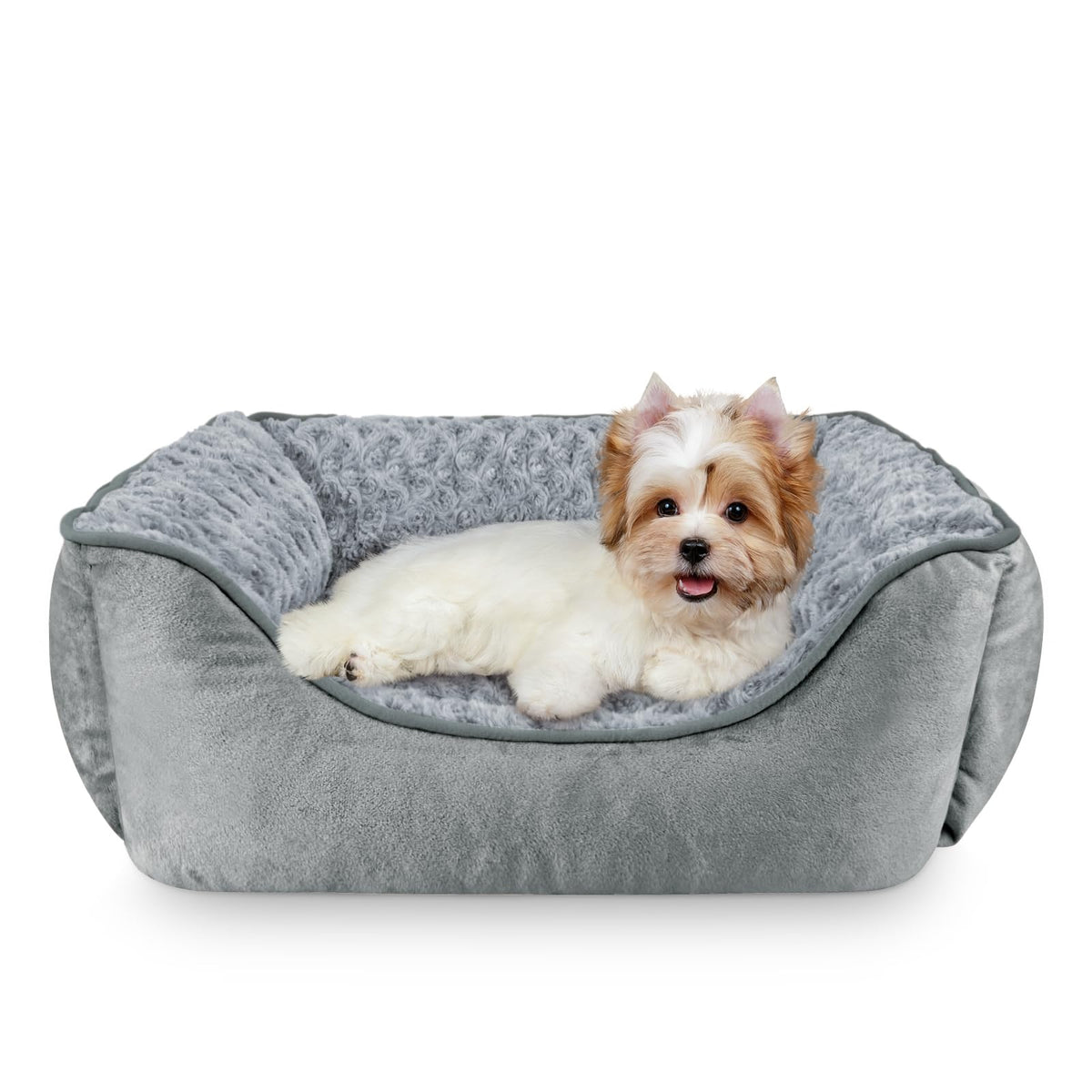 JOEJOY rectangle dog bed full view shows spacious, supportive comfort for dogs of all sizes.